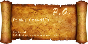 Pisky Ozsvát névjegykártya